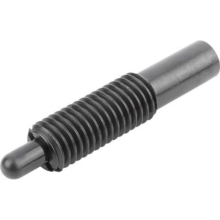 KIPP Spring Plunger Spring Force, Long Version D=M08 L=50, Steel, Comp:Pin Steel K0657.608X50